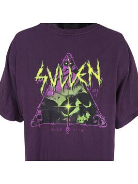 Sullen Head High T Shirt Mens Size 3XL Purple Skull Art Collective